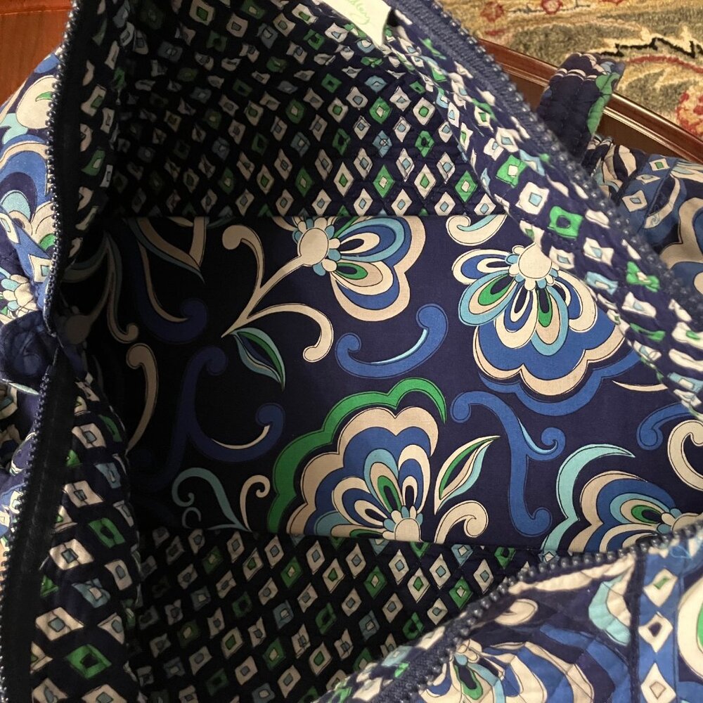 Vera Bradley Small Travel Duffle Bag in Mediterranean Blue - Picture 8 of 9